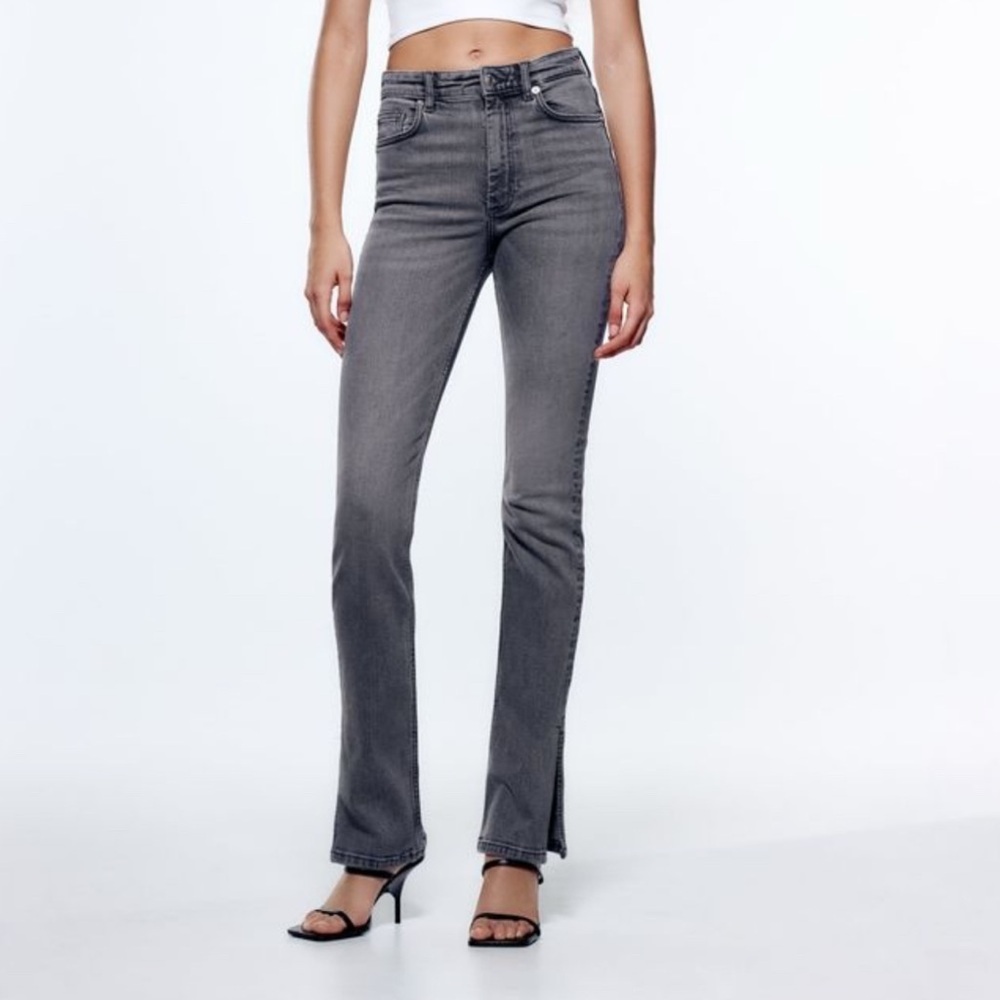 NWT Zara Women's Straight Leg Gray Jeans